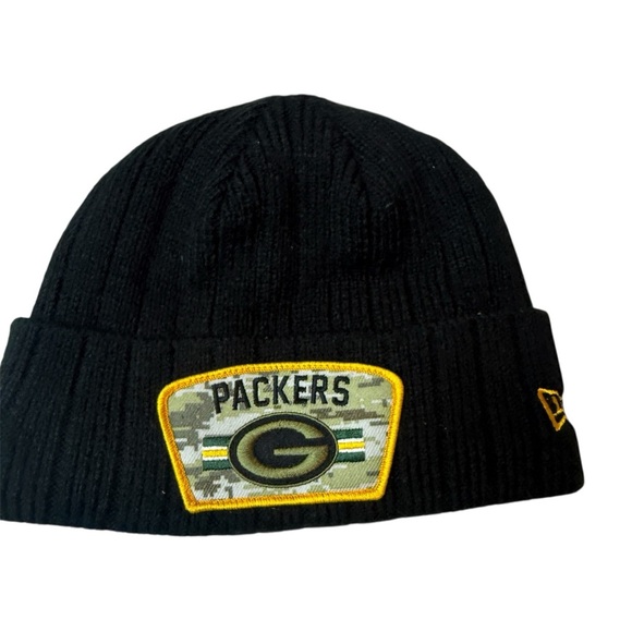 Green Bay Packers hat 2021 Salute to Service knit beanie New Era - Picture 1 of 6